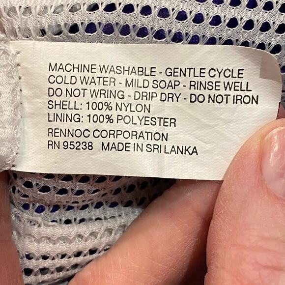 Rennoc Purple and White Varsity Style Quarter zip Jacket Adult Large - Picture 3 of 4